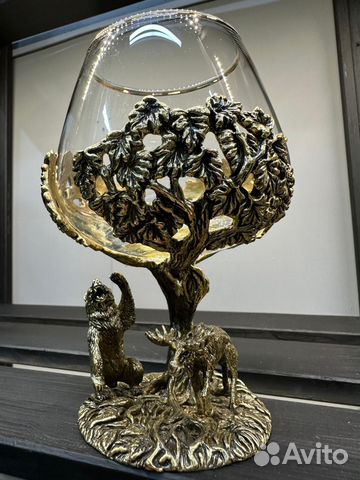 Бокал для коньяка «Охота медведь на лося» купить с доставкой Бокал для коньяка «Охота медведь на лося»
