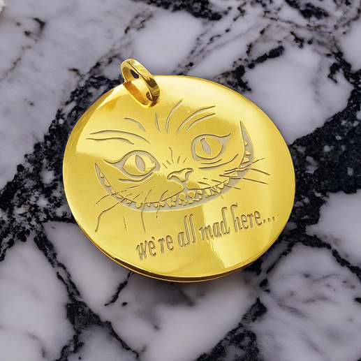 Брелок из металла "Чеширский кот". Златоуст